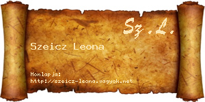Szeicz Leona névjegykártya